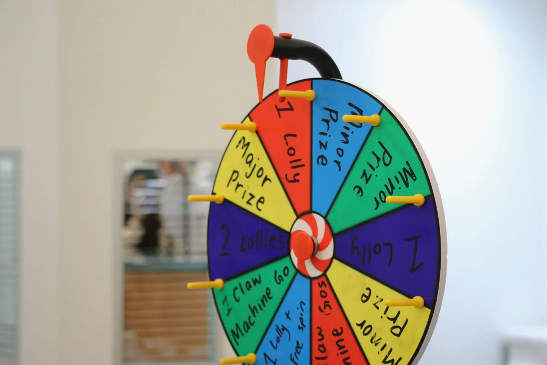 The prize wheel from our token rewards program