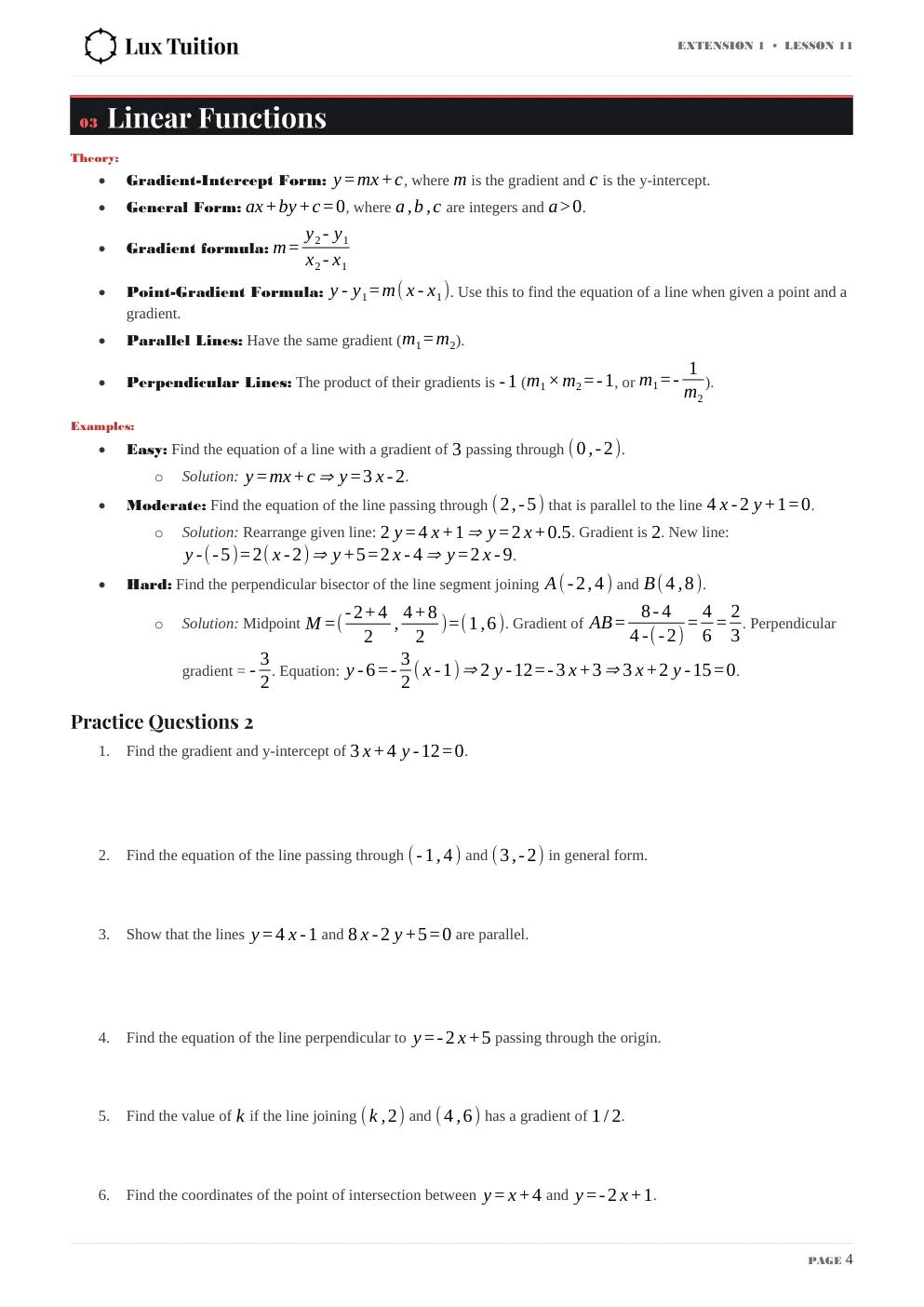 Maths Extension 1 worksheet — functions, domain and range — page 4 of 12
